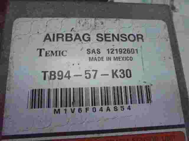 Sensor de impacto de airbag Mazda TB9457K30 TEMIC SAS 12192601 M1V6F04AS54