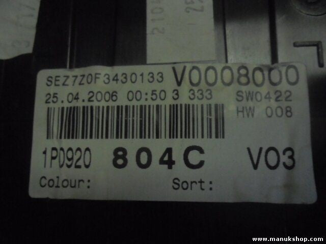 Cuadro de instrumentos Seat Leon II 1P0920804C VDO 110080279018 V0008000