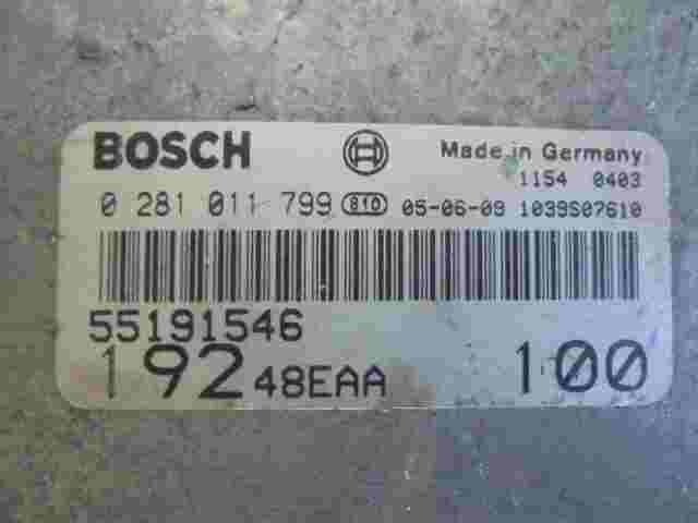 Centralina motore Fiat Stilo 1.9JTD 55191546 19248EAA 100 BOSCH 0281011799