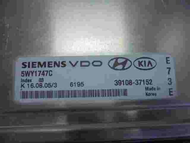 Centralita Hyundai Sonata 3910837152 39108-37152 SIEMENS VDO 5WY1747C Index 03