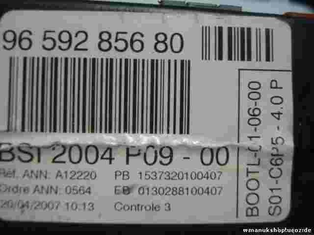 Caja de fusibles Citroen Peugeot 2004 9659285680 0015488140705 S01-C6P5-ST