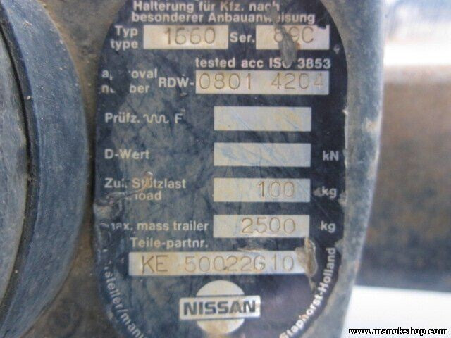 Gancho de Remolque Nissan Pathfinder KE50022G10 KE 50022G10 1660 89C 0801 4204