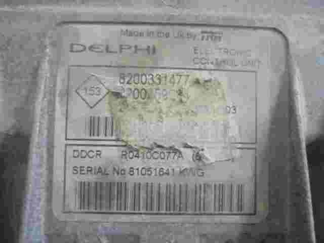 Centralita Renault Kangoo 8200331477 8200259934 DELPHI TRW R0410C077A 81051641