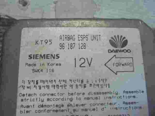 Sensore di impatto airbag Daewoo Chevrolet Nexia KT95 96187128 SIEMENS 5WK4116
