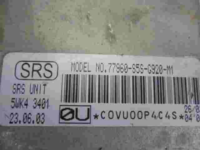 Sensor de impacto de airbag Honda 77960S5SG920M1 77960-S5S-G920-M1 5WK43401