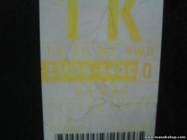 Centralita del motor Suzuki Liana 1.6 EU MT 4WD 12V DENSO 1122002041 3392054GC0