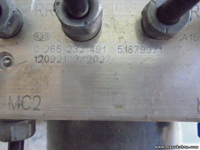 Unidad hidráulica del ABS Fiat Peugeot Punto Bipper 51879971 0265232491