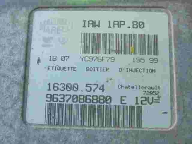 Centralina PEUGEOT 207 9637086880 E 16300574 16300.574 MAGNETI MARELLI IAW1AP80