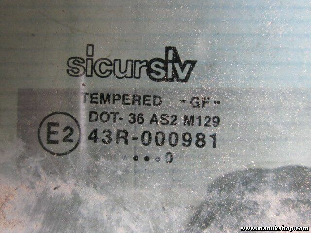 Cristal de la puerta delantera derecha Suzuki Vitara 43R000981 DOT36AS2M129 E2