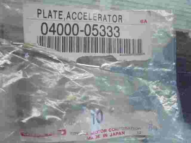 Plate Accelerator / Toyota 0400005333 04000-05333