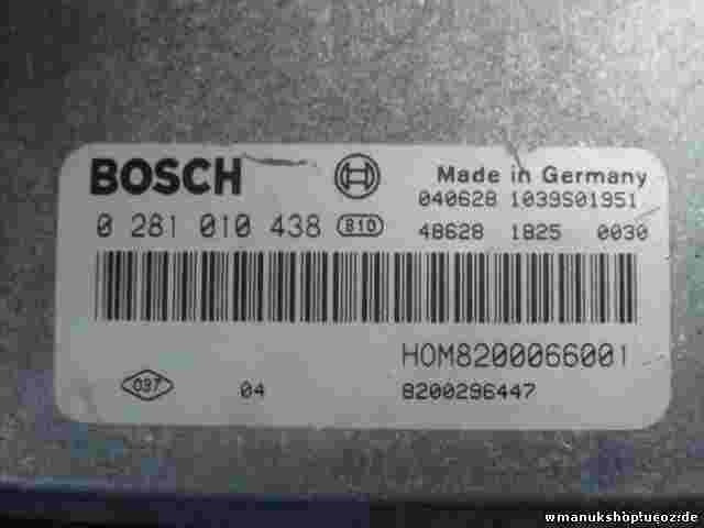 Centralita del motor Mitsubishi 8200058052 MR577267 EDC15C3 HOM 8200066001