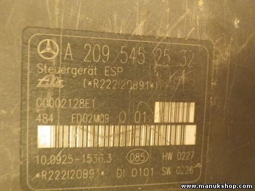 ABS Centralita Mercedes-Benz W203 A2095452532 Q01 ATE 10092515363 10.0925-1536.3