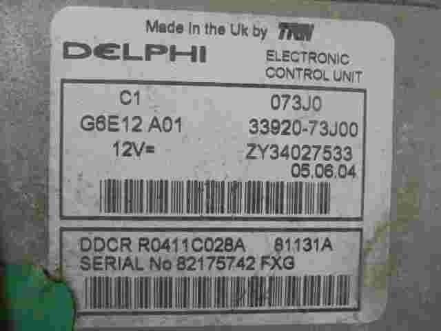 Centralita Suzuki Liana 3392073J00 ZY34027533 DELPHI TRW DDCR R0411C028A