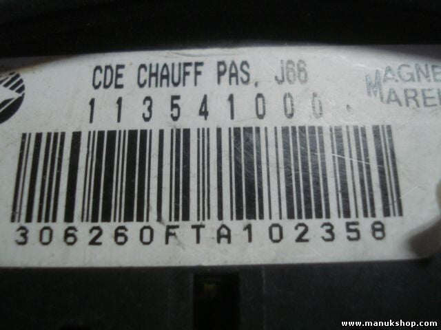 Aire Interruptor Renault Espace III 113541000 CDE CHAUFF PAS.J66 MAGNETI MARELLI