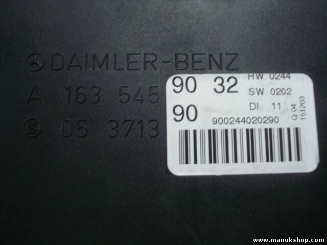 Controllo unità di allarme immobilizzatore modulo Mercedes W163 A1635459032