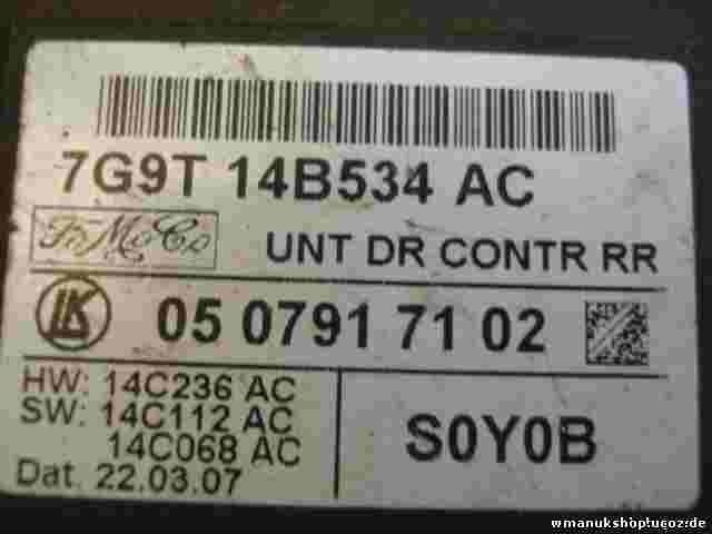 Centralina alzacristalli Ford Mondeo 7G9T14B534AC 7G9T 14B534 AC LK 0507917102