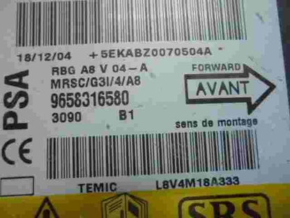 Sensore di impatto airbag Citroen 9658316580 Temic L8V4M18A333 MRSC/G3I/4/A8
