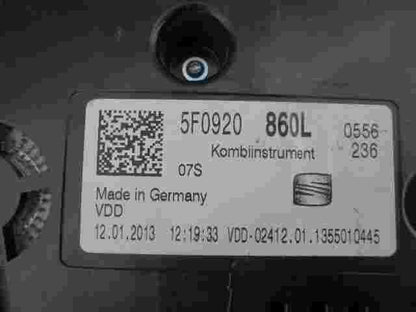 Quadro strumenti Seat Leon (5F) 5F0920860L VDD0241201 1355010445 0556236