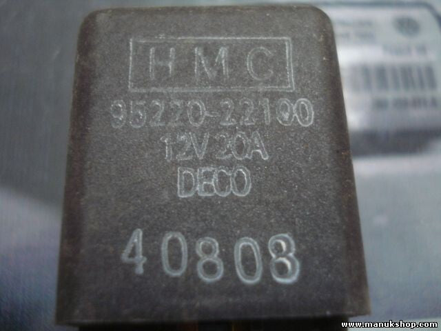 Relé Kia Joice Hyundai Accent 9522022100 95220-22100 DECO ULM HMC 12V 20A