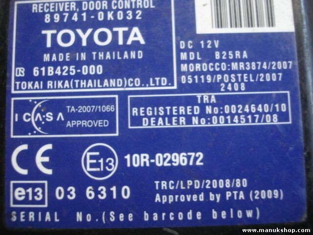 Receptor control de la puerta Toyota Hilux 897410K032 89741-0K032 61B425000
