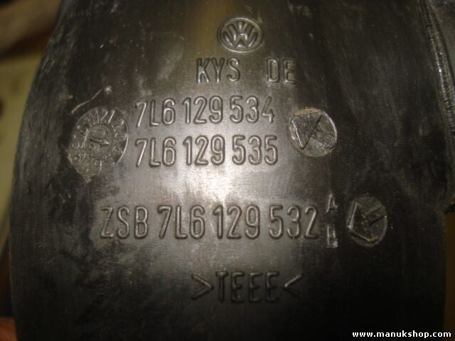 Manguera de tubo de aspiración tubo de aire de admisión Volkswagen 7L6129534