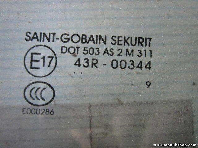 Vetro porta anteriore destra Ford Maverick 1997 43R00344 DOT503AS2M311