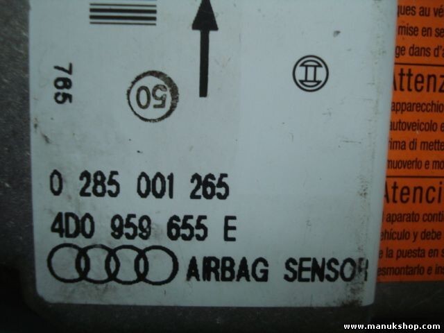 Sensor de impacto de airbag Audi A8 4D0959655E 4D0 959 655 E BOSCH 0285001265