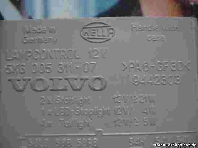 Controllo unità Volvo V70 9442303 HELLA 5KG00531107 5KG005311-07