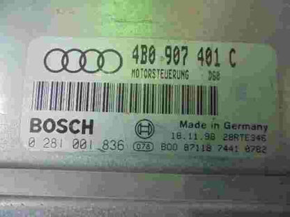 Centralina VW AUDI A6 2.5 TDI 4B0907401C 4BO907401C 28RTE346 BOSCH 0281001836