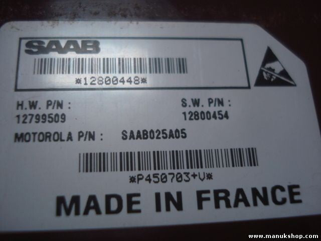 Botonera Elevalunas delantero derecho Saab 9-3 H.W 12799509 12800454 SAAB025A05