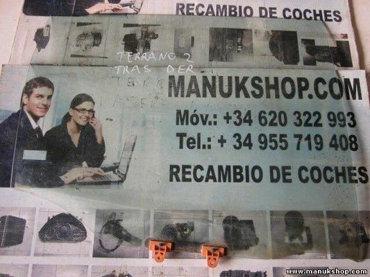 NISSAN Terrano T2 43R000015 DOT211M89AS2 vetro porta posteriore destro