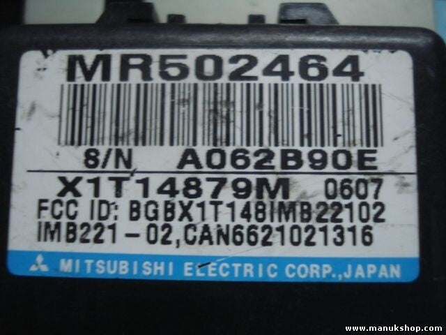 Unidad de control del inmovilizador Mitsubishi MR502464 X1T4879M IMB221-02