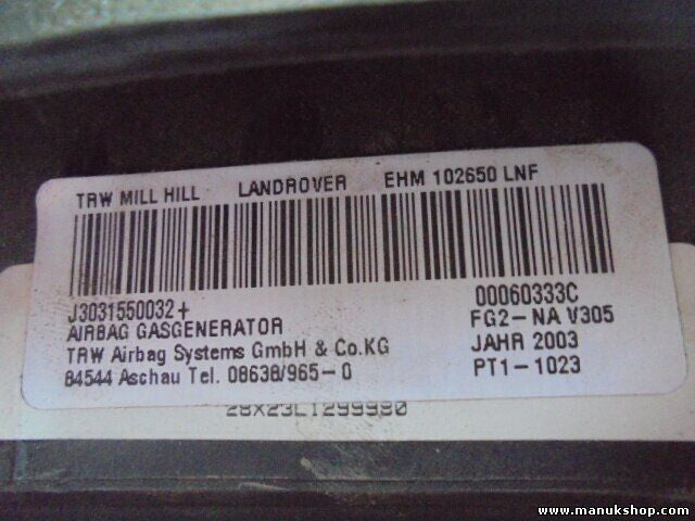 Airbag del volante conductor Land Rover EHM102650LNF FG2-NA V305 PT1-1023