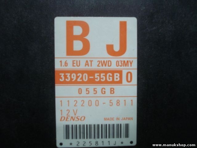Centralita del motor Suzuki Liana 3392055GB0 3392055GB 33920-55GB0 1122005811