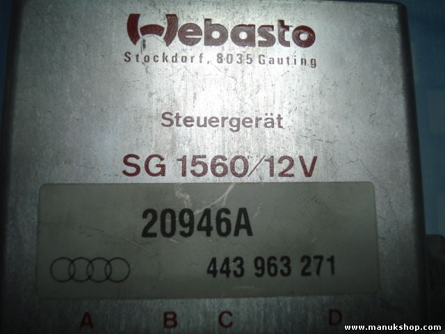 Calentador de la Unidad de Control VW Skoda Seat Audi 443963271 SG1560 20946A