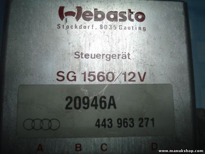 Calentador de la Unidad de Control VW Skoda Seat Audi 443963271 SG1560 20946A