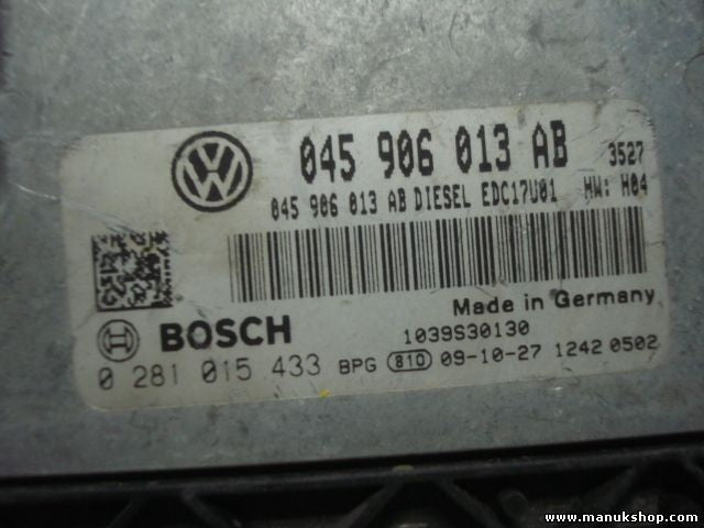 Centralita del motor Seat Ibiza 1.4 TDI 6J5 2008 EDC17U01 045906013AB 0281015433