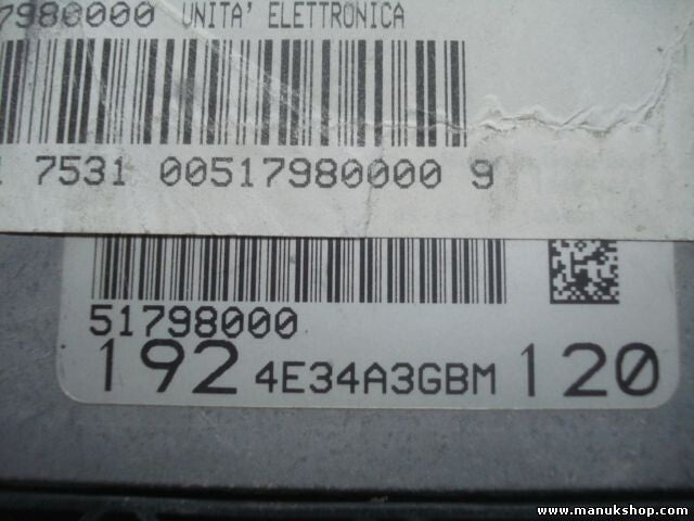 Centralina motore Alfa 147 Fiat Stilo 51798000 192 4E34A3GBM BOSCH 0281013672