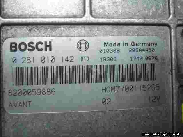 Centralita Renault Master 1.9 8200085886 HOM7700115265 ANTERIORE BOSCH 028101...