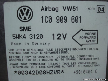 Sensor de impacto de airbag VW Volkswagen 1CO909601 INDEX 04 5WK43120 5WK4 3120