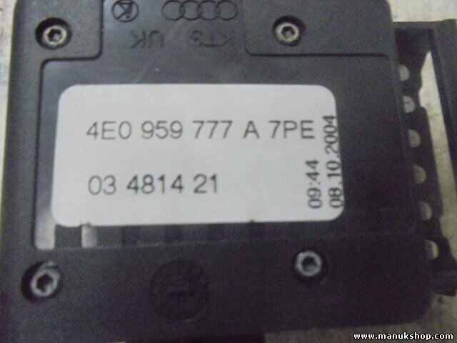 Asiento interruptor del calentador Audi A8, S8 Bj 03-07 4E0959777A7PE