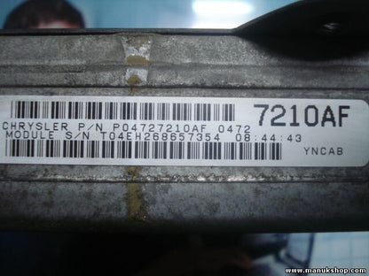 Centralita del motor Chrysler P04727210AF P0472 7210AF 04727210AF 0472 7210AF