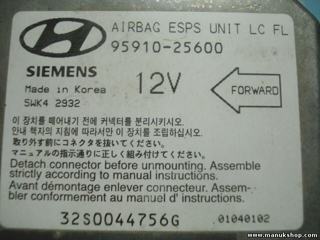Sensor de impacto de airbag Hyundai Accent 9591025600 95910-25600 5WK42932