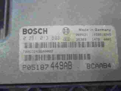 Centralita Dodge Caliber P05187449AB BOSCH 0281013693 EDC16U31 BCAAB4 1039S19205