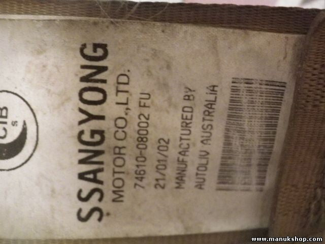 Cinturón de seguridad delantero izquierdo SsangYong Actyon Kyron 7461008002FU