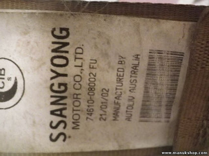 Cinturón de seguridad delantero izquierdo SsangYong Actyon Kyron 7461008002FU