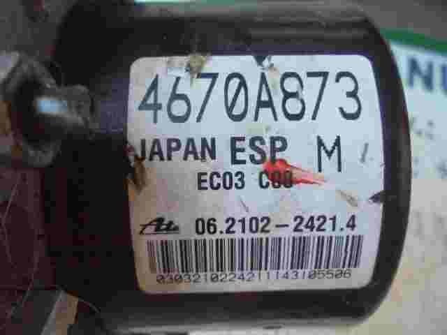 Unidad hidráulica del ABS  Mitsubishi ASX 4670A873 4670A873M ATE 06210965693