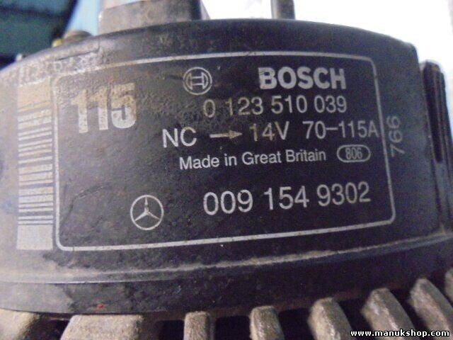 Alternador SsangYong Korando Musso 2.3 BOSCH 0123510039 0091549302 0091544302