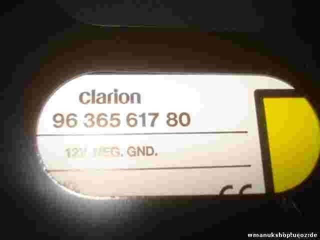 CD-Changer Peugeot 607 9636561780  9631140280 Clarion PU-2293B 6 DISC CAA-355