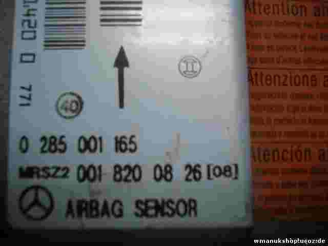Sensore di impatto airbag Mercedes W202 W208 W17 00018200826 BOSCH 0285001165